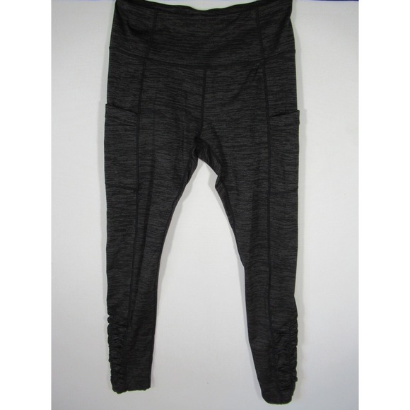 Mondetta Pants - Mondetta Leggings Women Small Black/Gray Pockets Ruched